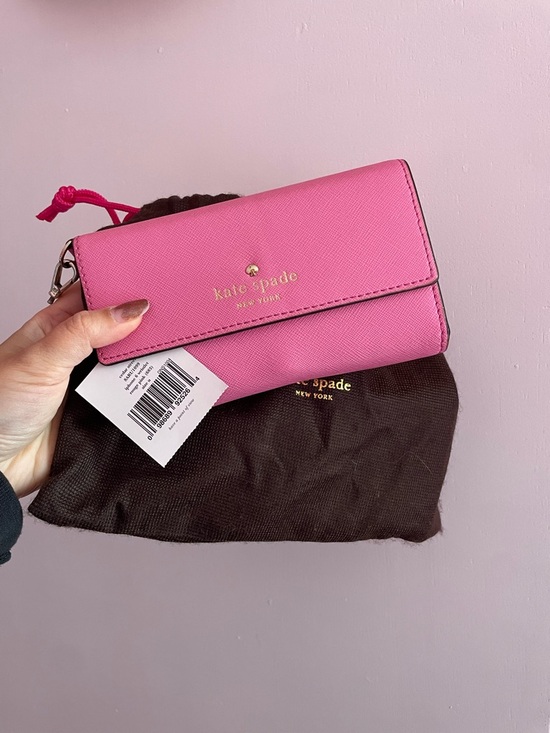 kate spade Handbags - kate spade hot pink Saffiano leather wallet wristlet